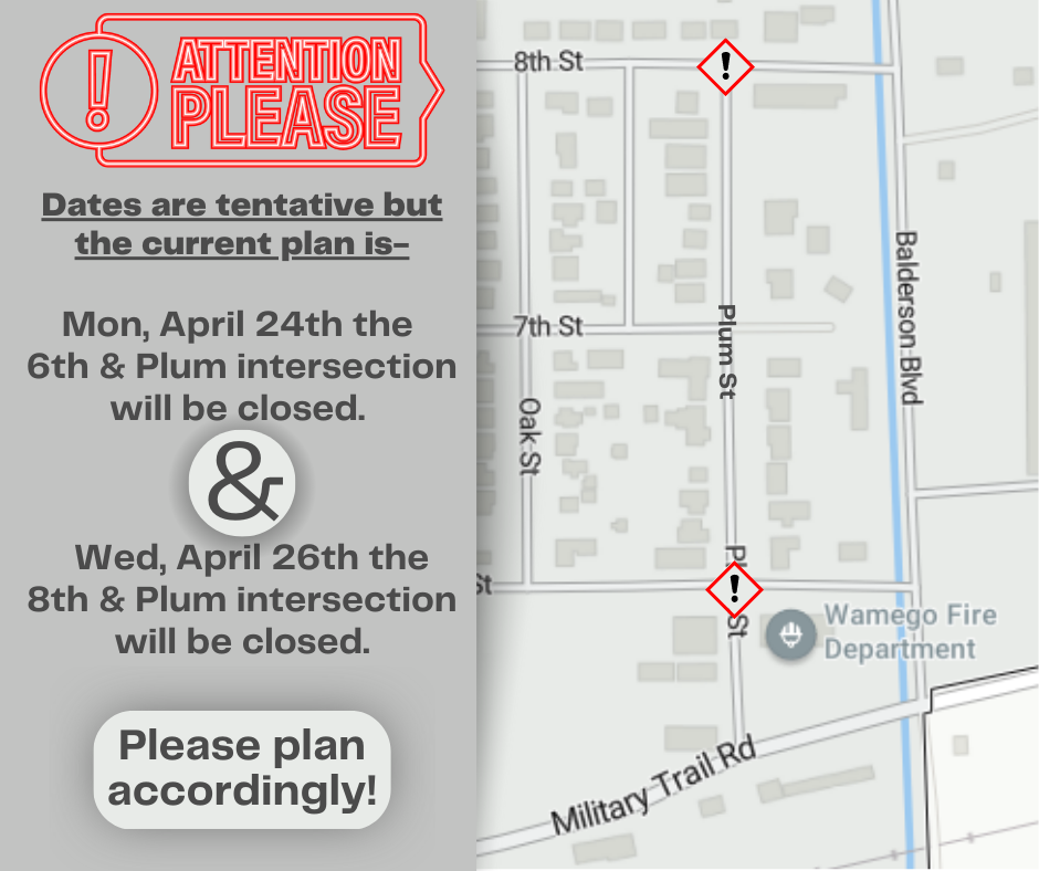 Plum Road Closures April 2023 - News Image